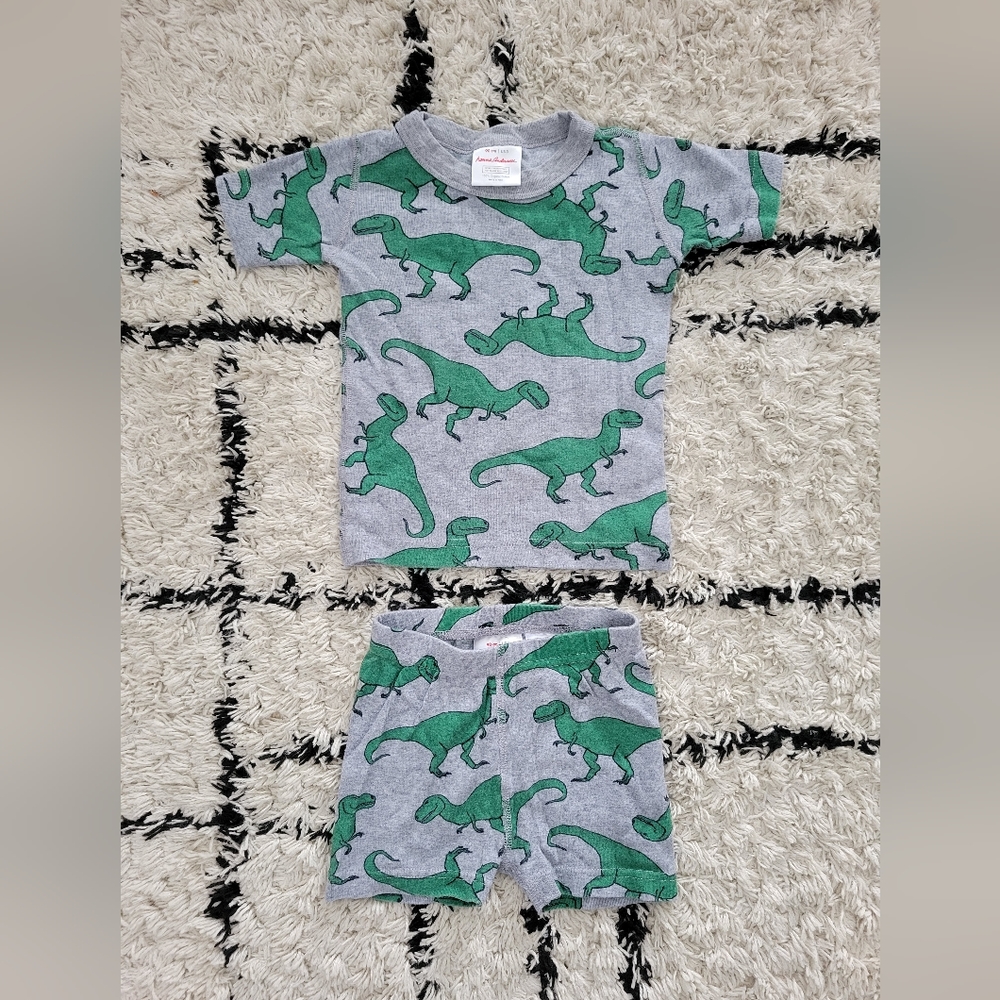 Hanna Andersson Dinosaur Short John Pajama Set Size 3
